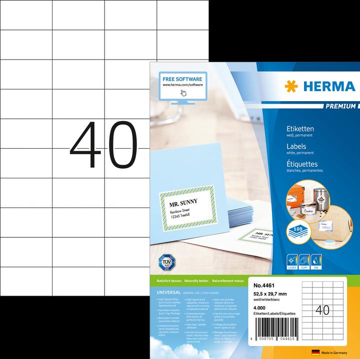 Image du produit Herma Étiquettes universelles A4