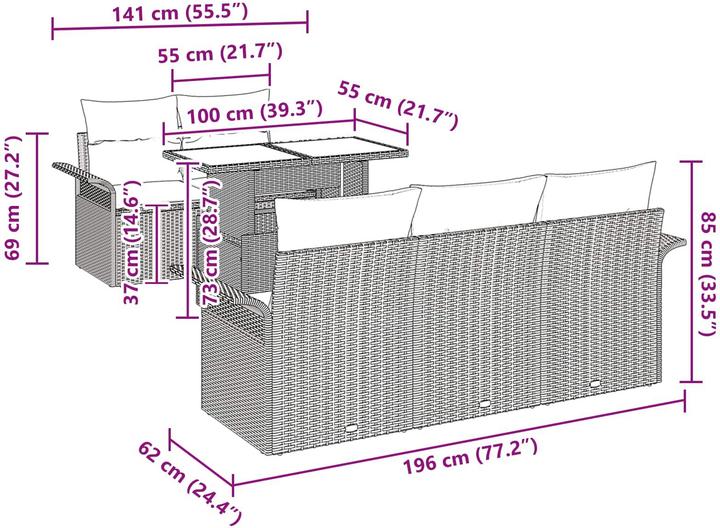Produktbild vidaXL Gartensofa-set