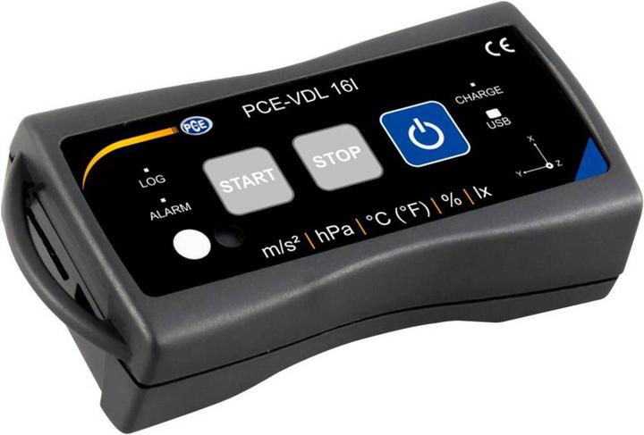 PCE Instruments Temperatur Datenlogger Beschleunigungsaufnehmer (Messgerätkoffer)