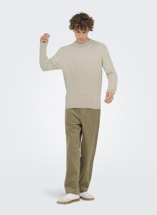 Produktbild Only & Sons Onsloui Reg 12 Cabel Crew Knit Noos (S)