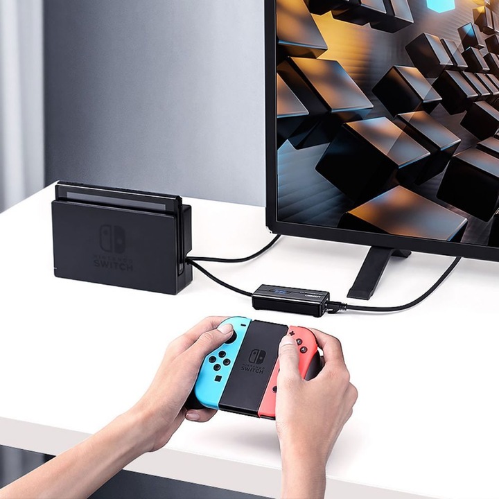 Actual product image Ugreen USB 2.0 Hub RJ45 Ethernet Adapter 3+1 Port USB 2.0 Hub Black (USB-A, 3 Ports)
