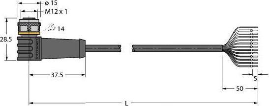 Actual product image Turck Connection cable (10 m)