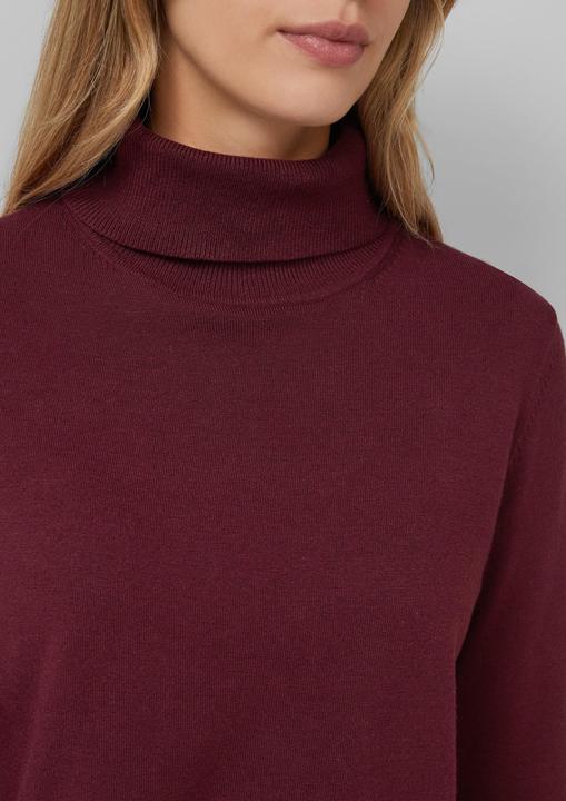 Produktbild s.Oliver Strickpullover Feinstrickpullover aus Viskosemix mit Rollkragen (48)