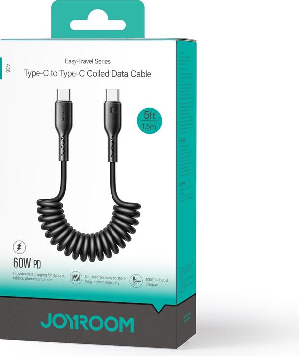 Actual product image Joyroom USB C – USB C (1.50 m, USB 3.2 Gen 1, 60 W)