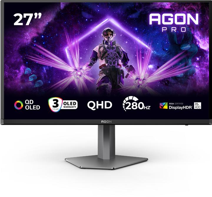 Actual product image AOC Agon PRO AG276QZD2 (2560 x 1440 pixels, 26.50")