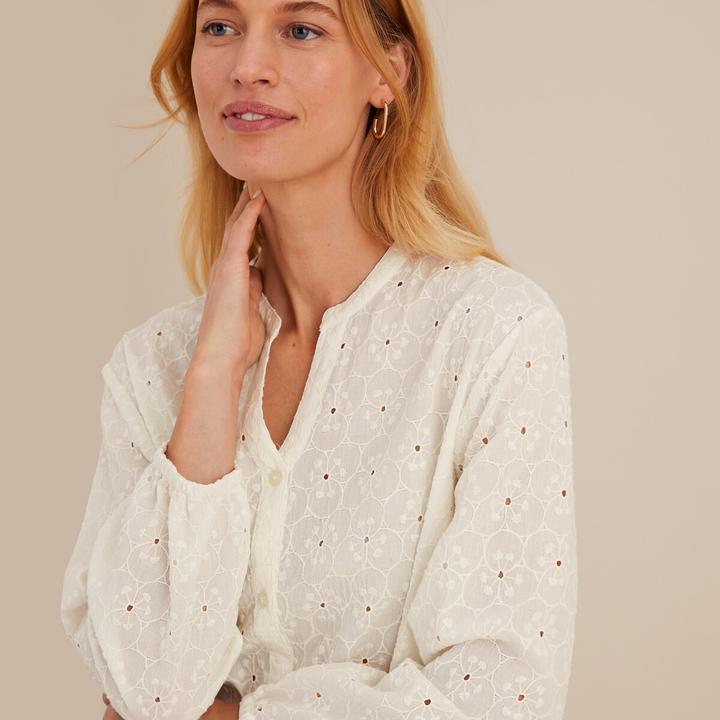 Image du produit Anne Weyburn Blouse à manches 3/4 avec broderie ajourée (42)