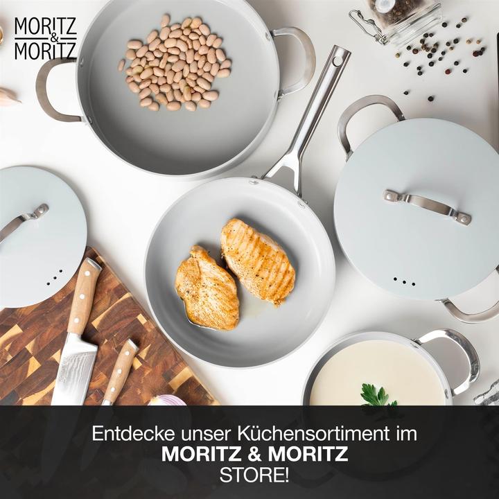 Immagine prodotto Moritz & Moritz Set di pentole e padelle da 7 pezzi Grigio (Set di pentole e padelle da cucina, Alluminio)