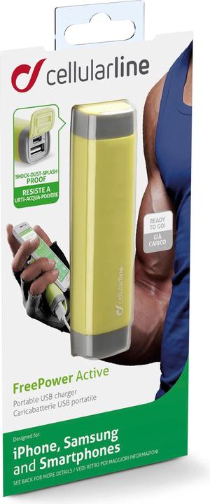 Produktbild Cellularline Active power bank 2200, lime (2200 mAh)