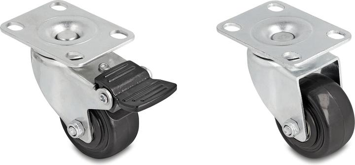 Produktbild Delock Schwerlast Lenkrolle Ø 50 mm Tragkraft bis 400 kg Set