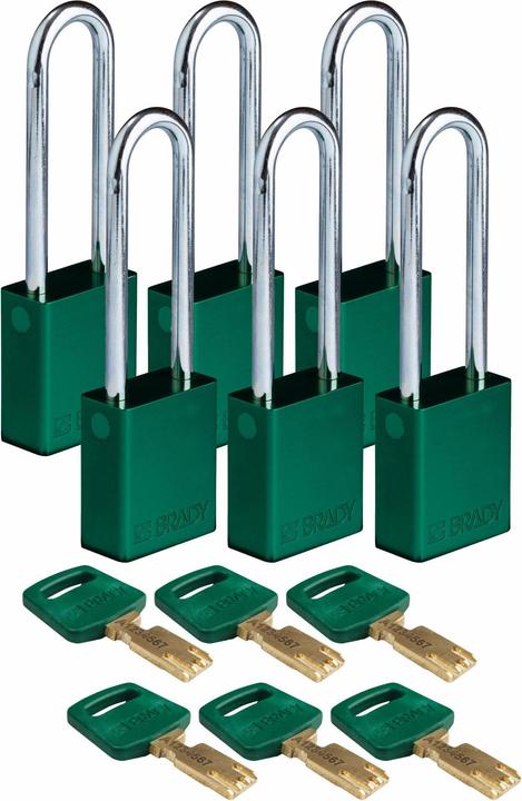 Actual product image Brady SafeKey Padlocks - Aluminium