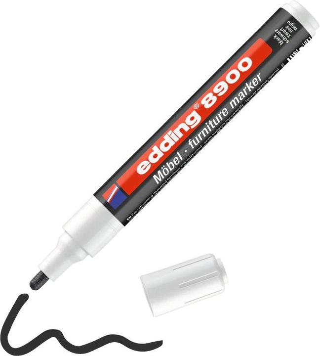 Immagine prodotto Edding Marcatore per mobili 8900 nero (Nero, 2 mm, 1 x)
