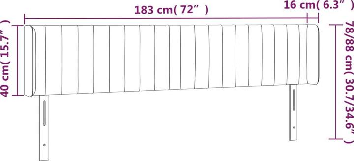 Image du produit vidaXL LED Kopfteil (183 x 16 x 88 cm)