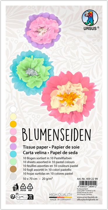 Actual product image Ursus Floral silk range (20 g/m², 10 x)