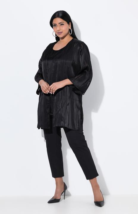 Immagine prodotto Ulla Popken Giacca EasyGoing aperta con scollo a V e maniche a 3/4 (42, 44)