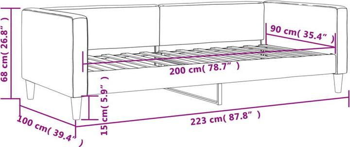 Produktbild vidaXL Tagesbett mit Matratze