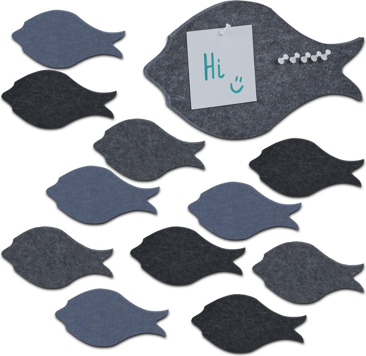 Actual product image Relaxdays 12x felt pinboard (Bulletin board, 30 x 1 x 16 cm)