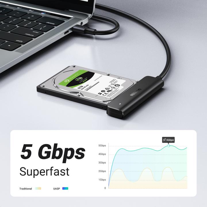 Immagine prodotto Ugreen Adattatore da USB-C a SATA 3.0 per HDD SSD da 2,5" SATA
