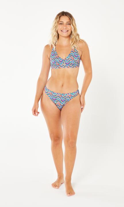 Image du produit Olaian Haut de maillot brassière de surf Femme - Agatha Pandor bleu rose et jaune (75 B)