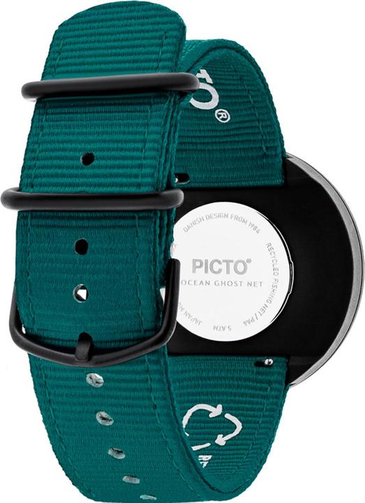Produktbild Picto R44003-R004 Unisex Uhr Ghost Nets Ocean Green 40mm 5ATM (Analoguhr, 40 mm)