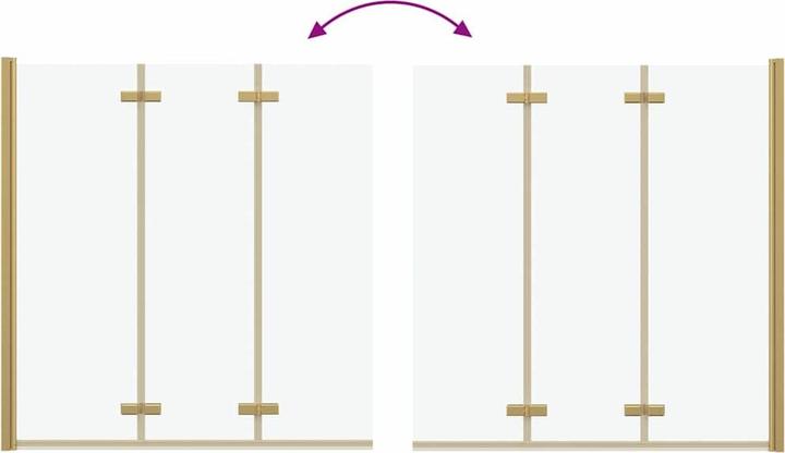 Produktbild vidaXL Duschabtrennung (130 cm, 138 cm)