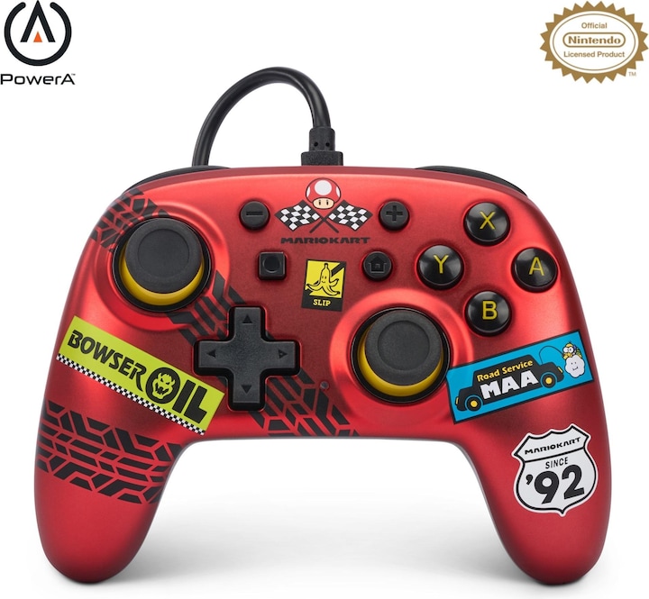 Image du produit PowerA La manette filaire PowerA-Nano pour Nintendo Switch - Mario Kart : Racer Red (Switch)