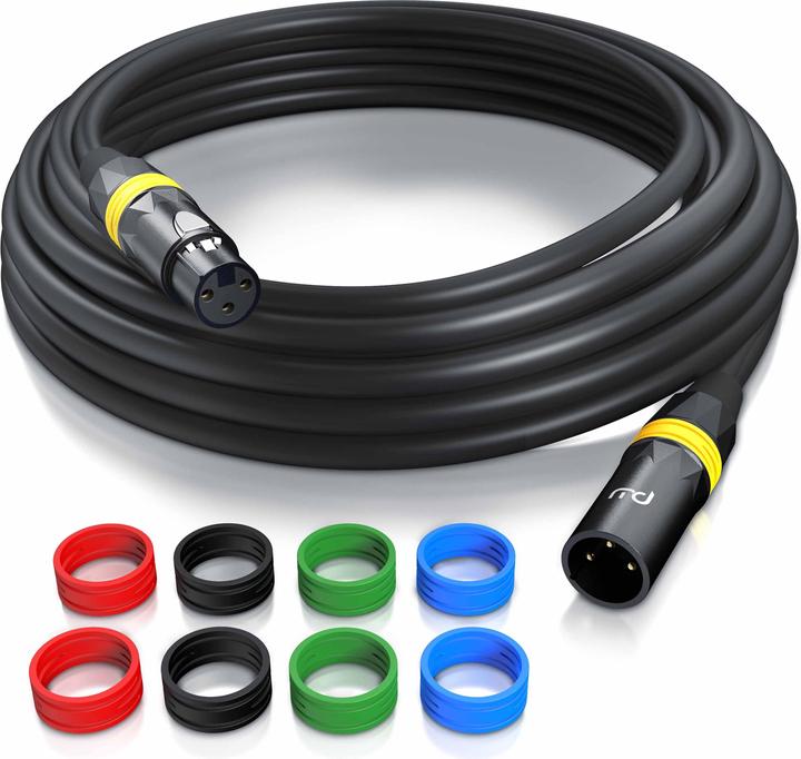 Image du produit Primewire Câble audio XLR, XLR mâle vers XLR femelle, câble audio NF, cuivre OFC, blindé, flexible (10 m, XLR)