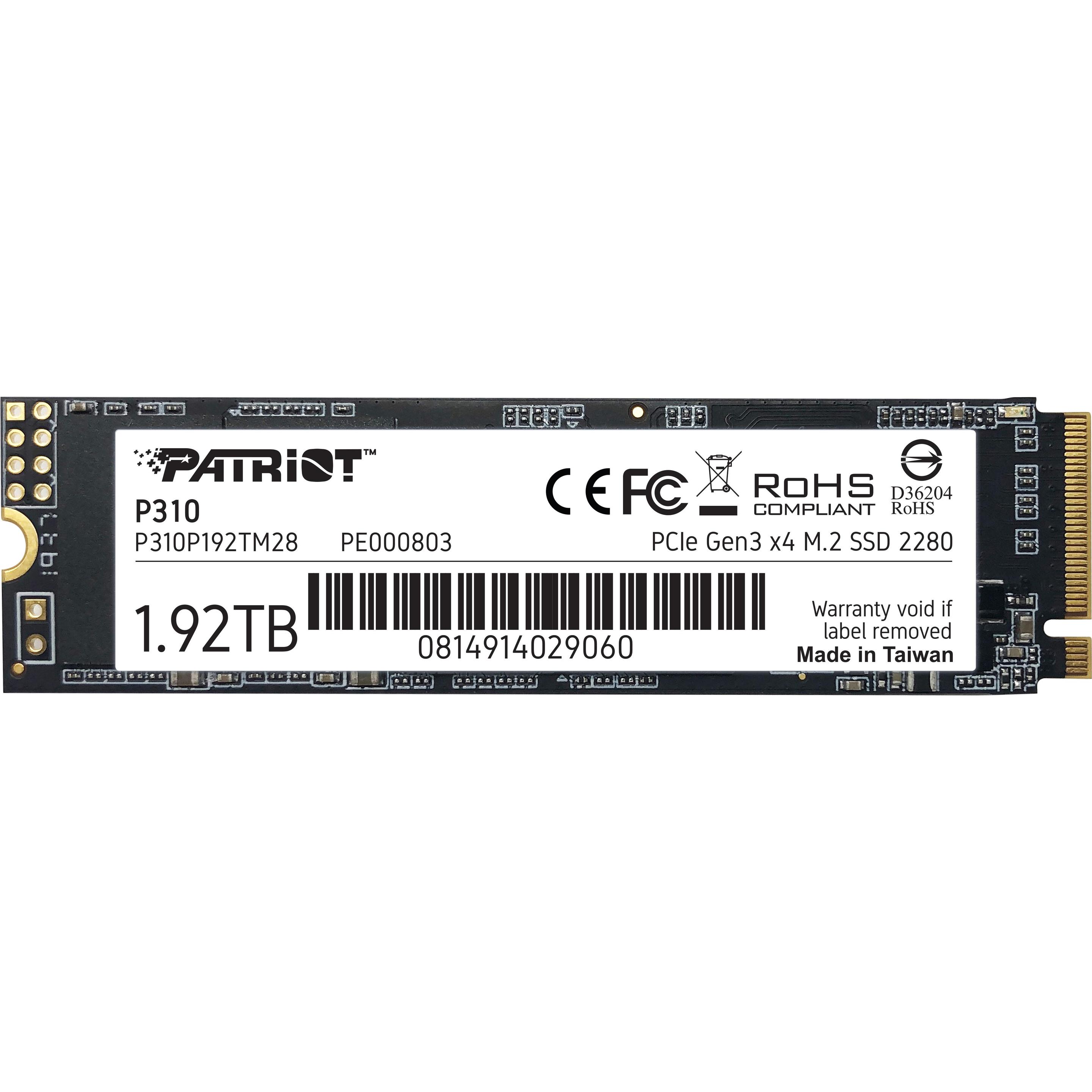 Patriot P310 M.2 PCI Express 3.0 NVMe (1920 GB, M.2 2280), SSD