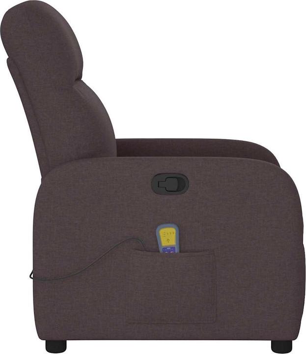 Image du produit vidaXL Fauteuil de massage Tissu Marron Foncé