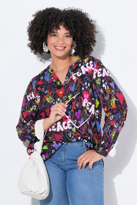 Actual product image Angel of Style Tunic, coloured heart pattern, long sleeves (54)