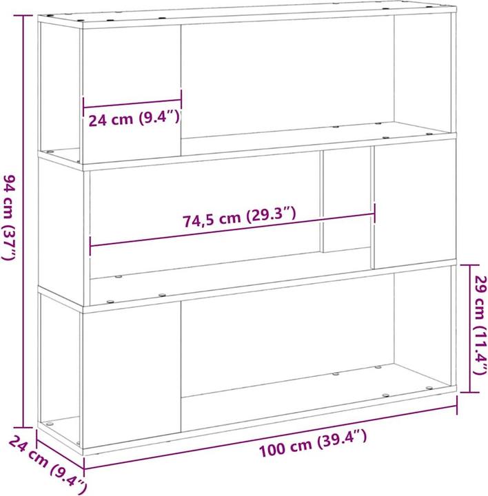 Produktbild VidaXL Display-Regal (100 x 24 x 94 cm)