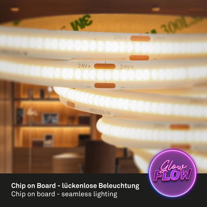 Produktbild Briloner STRIPE COB-LED Band, 3000K, On/Off, 3m, 480 x LED/m (14 cm, Indoor)