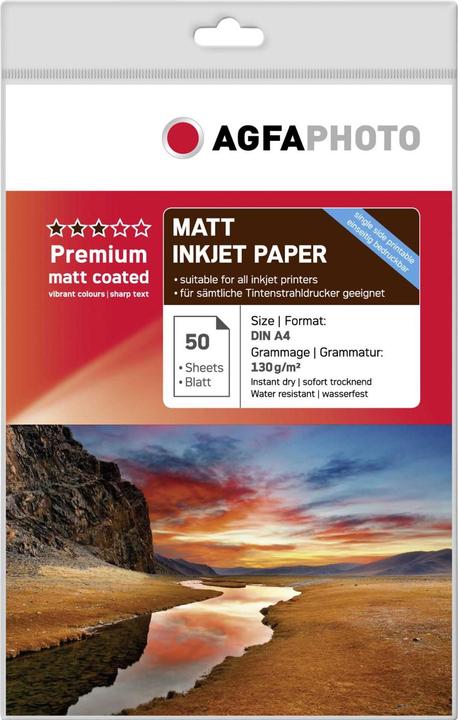 AGFAPHOTO Premium Matt Coated 130 g A 4 50 sheets (130 g/m², A4, 50 pcs.)
