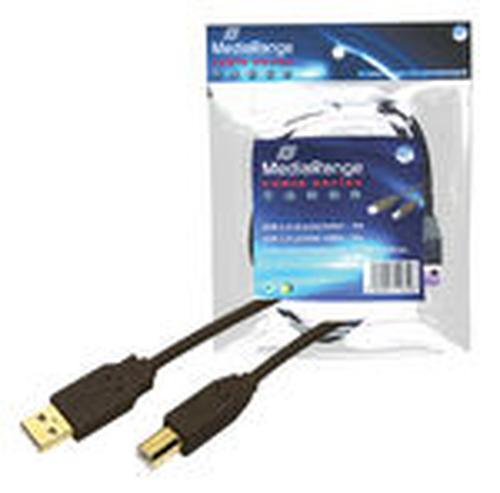 Cavo USB Per Stampante MediaRange MRCS109, 1,8 Metri – Collegamento Veloce E Affidabile, Colore Blu