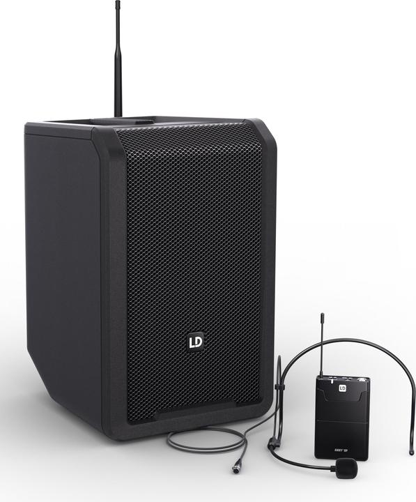 Image du produit LD Systems ANNY® 8 BPH B5 - Enceinte portable Bluetooth® PA avec batterie, mixeur et 1x micro-casque (incl. (Actif, 1x 80 W)
