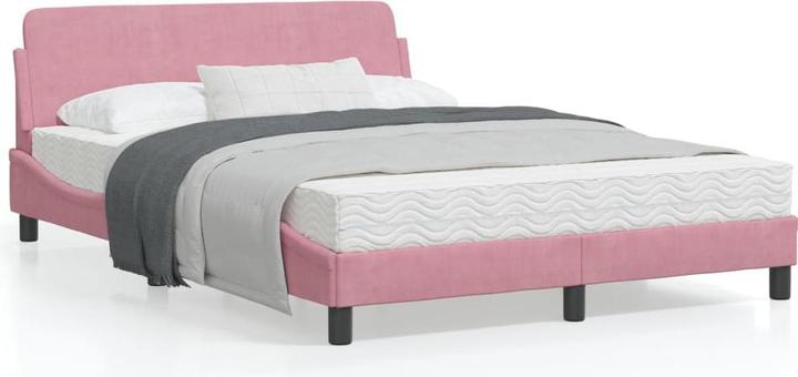 Produktbild vidaXL Bettgestell mit Kopfteil Samt (120 x 200 cm)