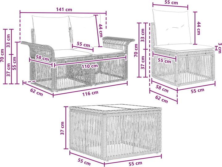 Produktbild vidaXL Garten-Sofa