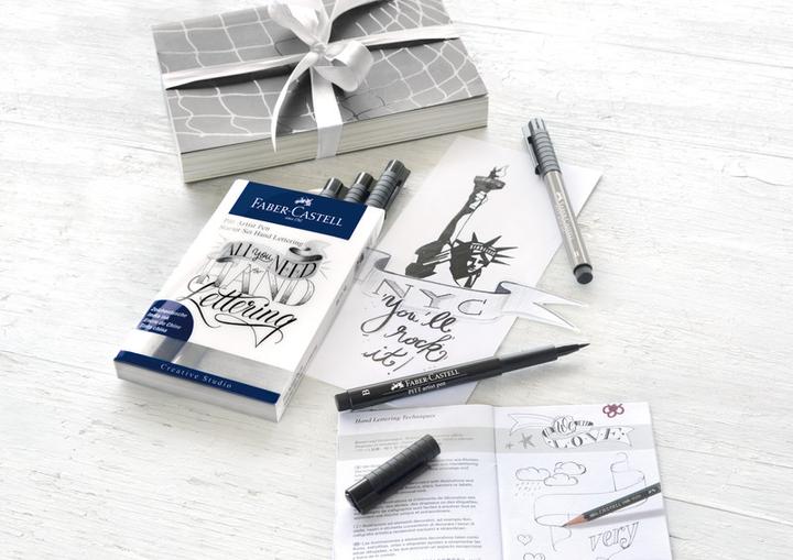 Produktbild Faber-Castell Pitt Artist Pen Handlettering (Schwarz, Grau, 9 x)