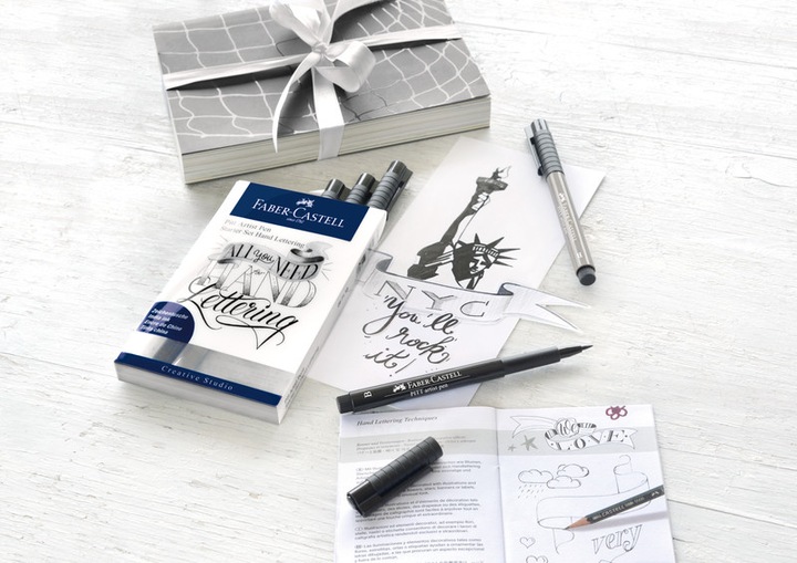 Produktbild Faber-Castell Pitt Artist Pen Handlettering (Schwarz, Grau, 9 x)