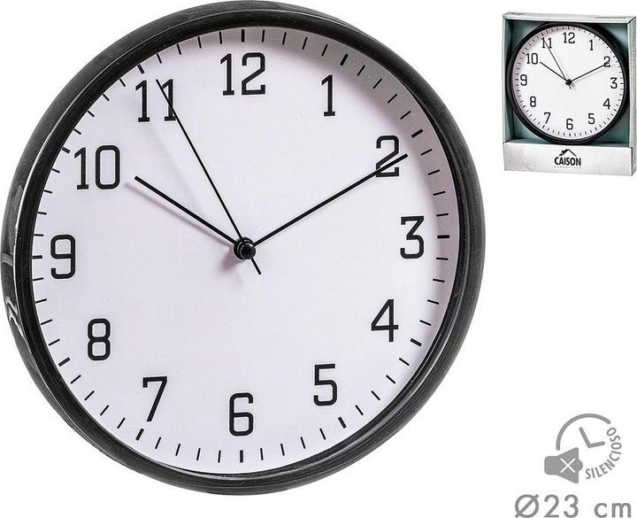 Produktbild Caison White/black wall clock ø21.5 cm (21.50 cm)