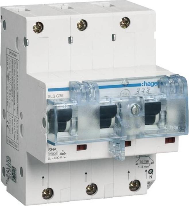 Immagine prodotto Hager HAG HTN335C Interruttore SLS 3P Cs 35A guida top-hat