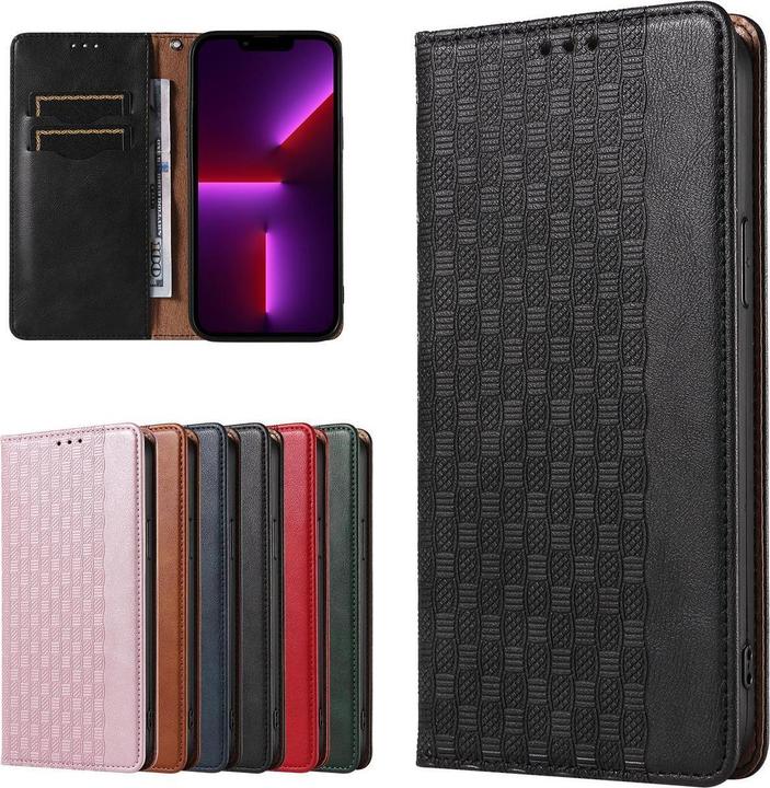 Produktbild Hurtel Magnet Strap Case für iPhone 12 Pro Max Tasche Wallet + Mini Lanyard Pendant Schwarz (Apple iPhone 12 Pro Max)