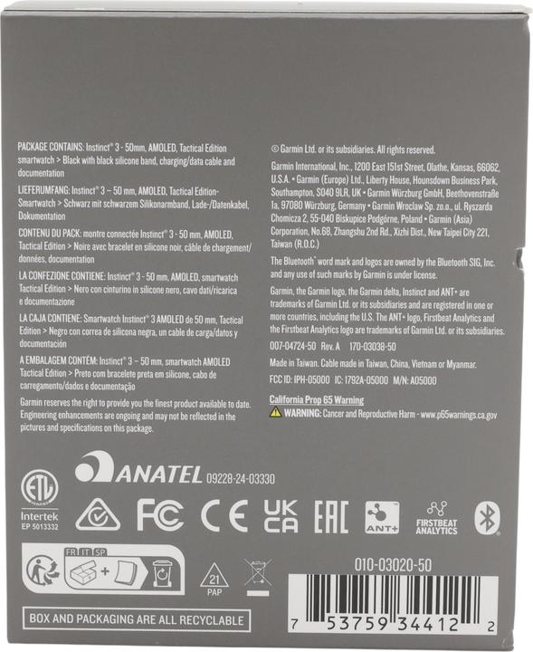 Image du produit Garmin Instinct 3 Amoled Tactical Edition (50 mm)