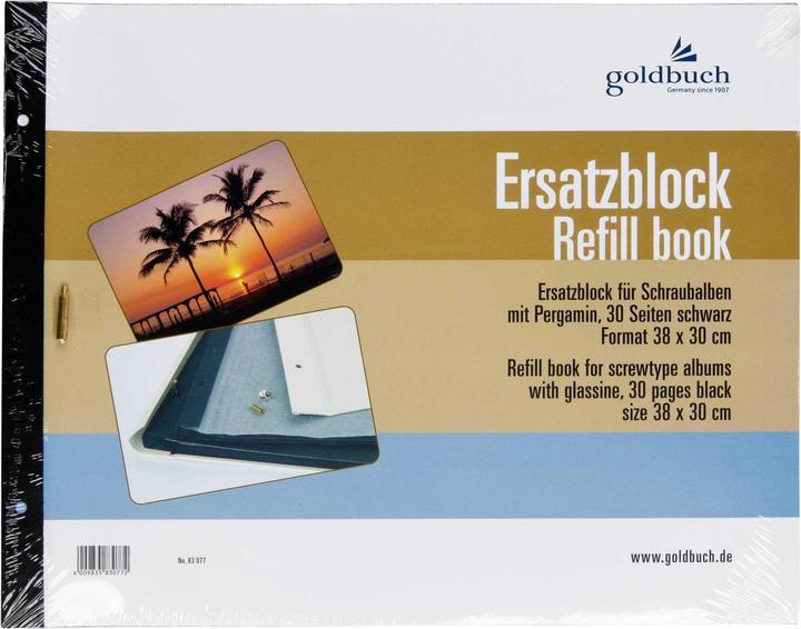 Goldbuch Replacement block 38x30 30 pages black + screws (30 x 38 cm)