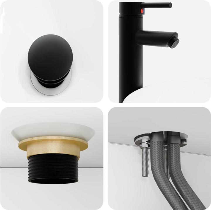 Actual product image vidaXL Wandmontiertes Waschbecken (405 mm, 410 mm)