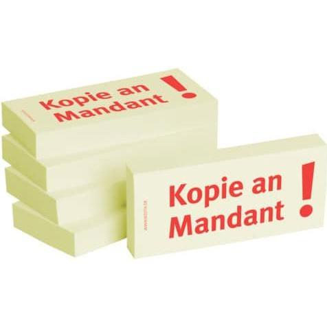 Bizstix, Haftnotiz, Notiz 'Kopie Mandant' 75x35mm