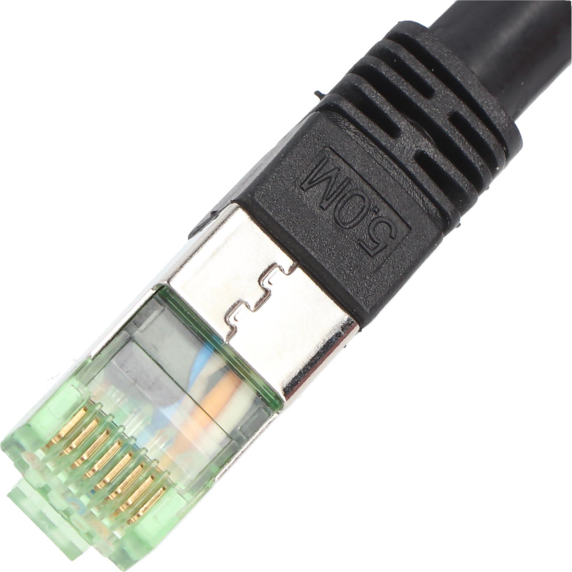Goobay CAT 8.1 Netzwerkkabel, S/FTP (PiMF), Schwarz (PiMF, CAT8.1), Netzwerkkabel