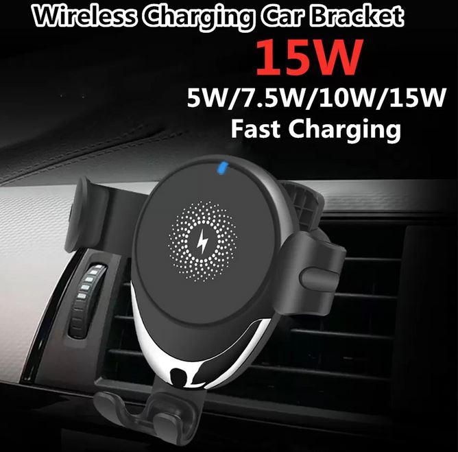 Image du produit PhoneLook Adaptateur de charge 15W 2 en 1 sans fil Qi support de téléphone pour valve d'aération & tableau de