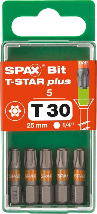Actual product image Spax BIT T-STAR PLUS T30 25mm S (Hexagon socket TX)
