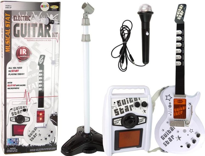 Produktbild Lean Toys E-Gitarren-Set mit Mikrofon