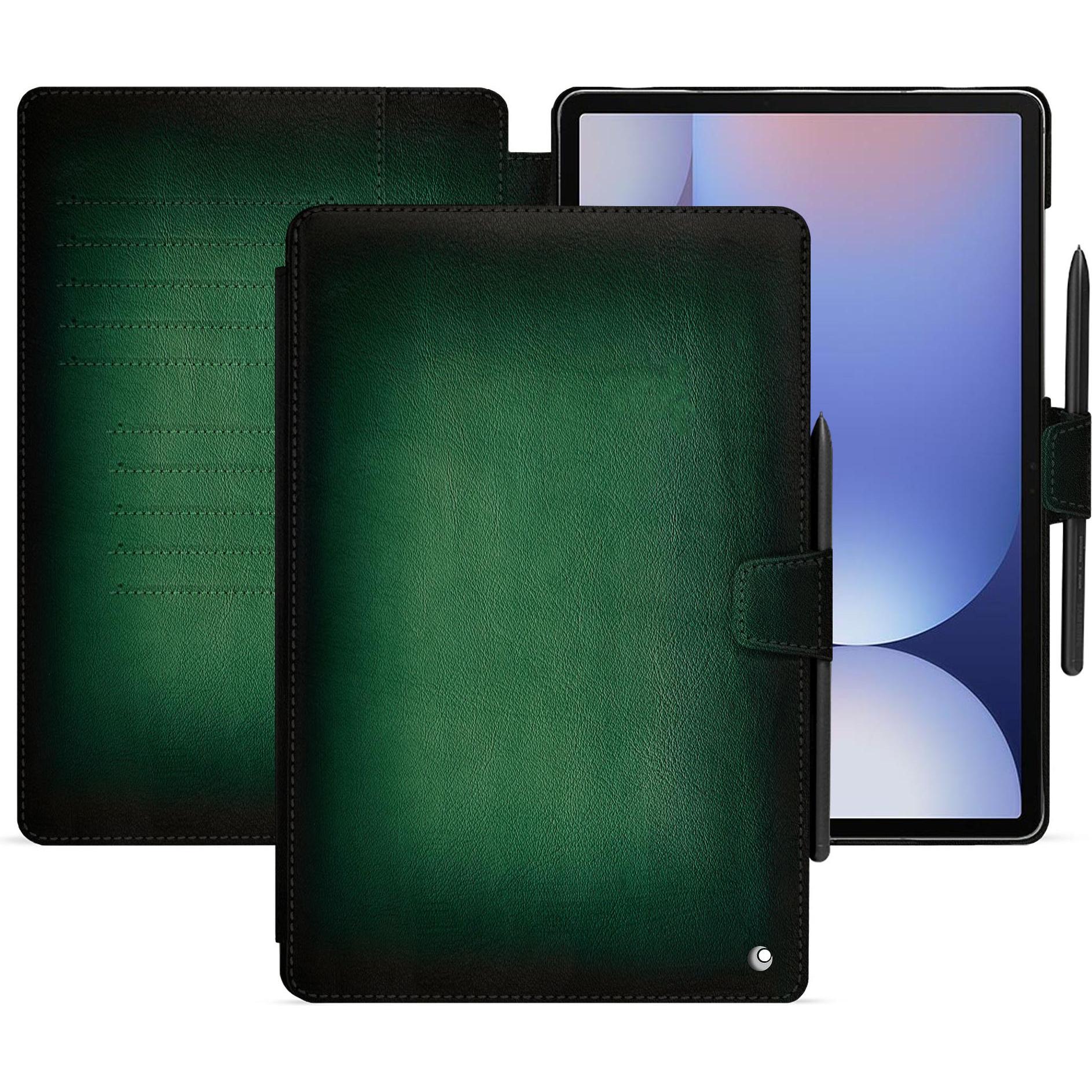 Noreve Lederschutzhülle für Samsung Galaxy Tab S10+ (Galaxy Tab S10+), Tablet Hülle, Grün